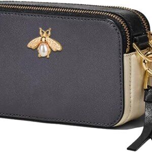 Small Leather Camera Crossbody Bag Women Trendy Compact Shoulder Purse